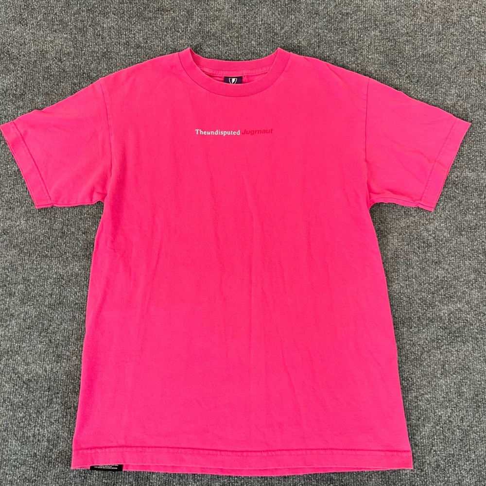Jugrnaut Chicago Theundisputed Hot Pink Graphic T-Shirt Mens Small Psychedelic